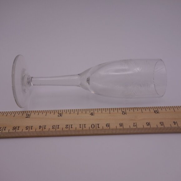 Set of Three(3) Small Delicate Flower Pattern Glasses with Stems - Picture 8 of 13